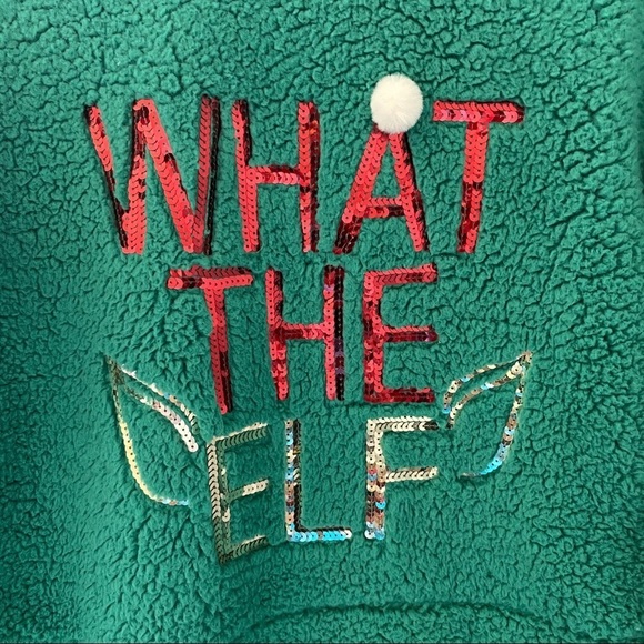 Wallflower Fuzzy & Soft Christmas Green Women Ugly Sweater - Size Small - Picture 3 of 11